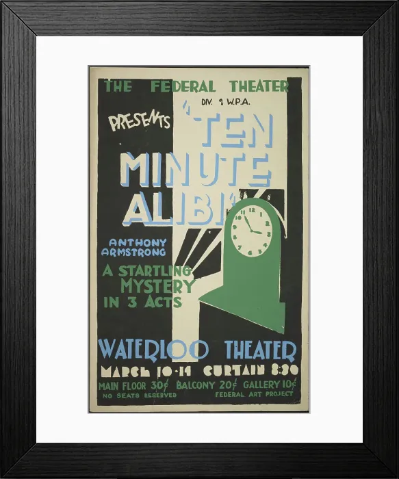 Framed Print : Ten Minute Alibi, Waterloo, IA, 1937. Creator: Unknown Framed Print : Ten Minute Alibi, Waterloo, IA, 1937. Creator: Unknown