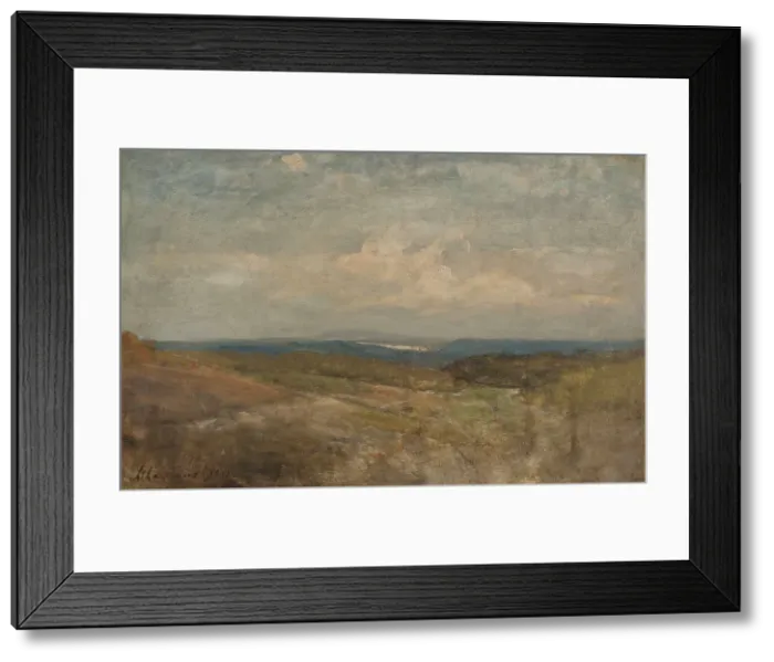Framed Print : Paysage de collines, 1858. Creator: Henri-Joseph Harpignies Framed Print : Paysage de collines, 1858. Creator: Henri-Joseph Harpignies