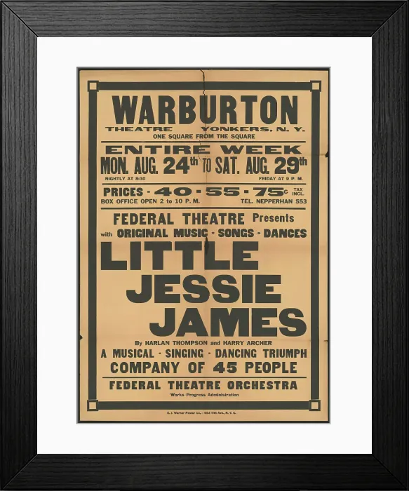 Framed Print : Little Jessie James, Yonker, NY, [193-]. Creator: Unknown