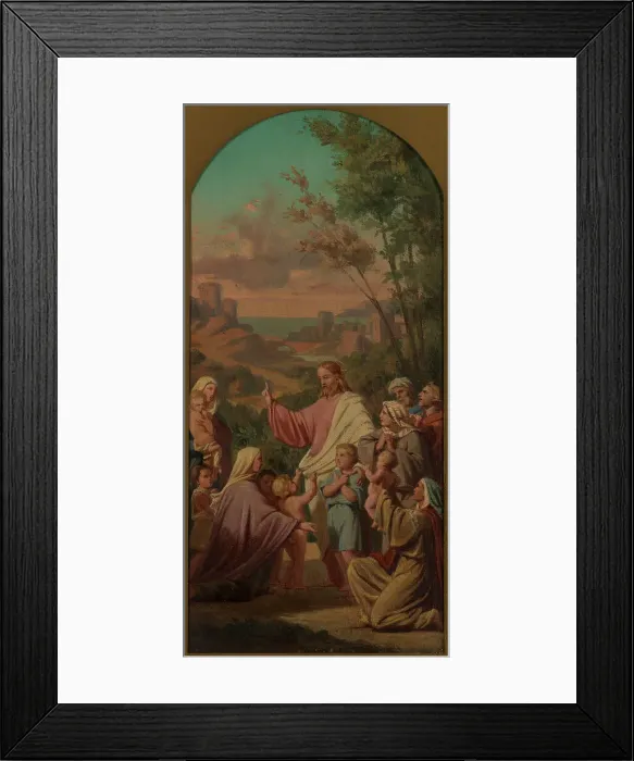 Framed Print : Esquisse pour l'église Saint-Louis-en-l'Ile : Laissez venir à moi les petits enfants. 1862. Creator: Charles Emile Hippolyte Lecomte-Vernet Framed Print : Esquisse pour l'église Saint-Louis-en-l'Ile : Laissez venir à moi les petits enfants. 1862. Creator: Charles Emile Hippolyte Lecomte-Vernet