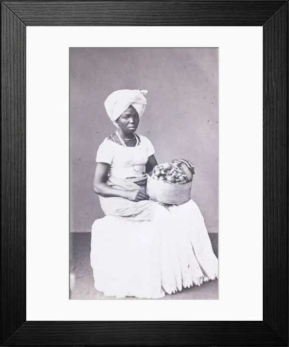 Framed Print : Market woman, Brazil, (1854-1890?). Creator: Unknown Framed Print : Market woman, Brazil, (1854-1890?). Creator: Unknown