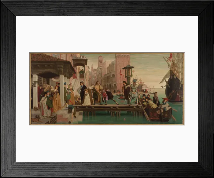Framed Print : Le départ de l'enfant prodigue, 1863. Creator: James Tissot Framed Print : Le départ de l'enfant prodigue, 1863. Creator: James Tissot