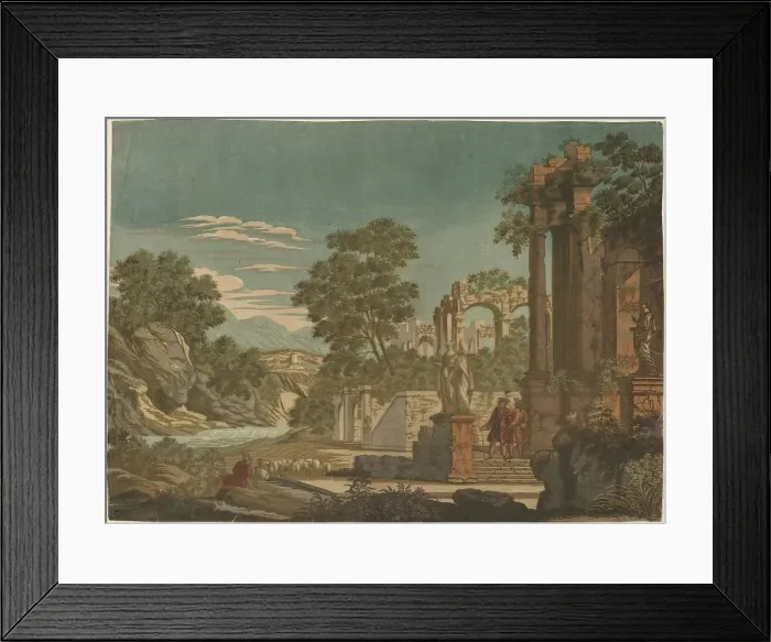 Framed Print : Ulysses and Polyphemus, 1701-1780. Creator: John Baptist Jackson Framed Print : Ulysses and Polyphemus, 1701-1780. Creator: John Baptist Jackson