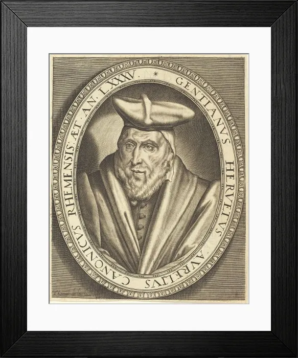 Framed Print : Gentien Hervet, Canon of Reims. Creator: Thomas de Leu Framed Print : Gentien Hervet, Canon of Reims. Creator: Thomas de Leu