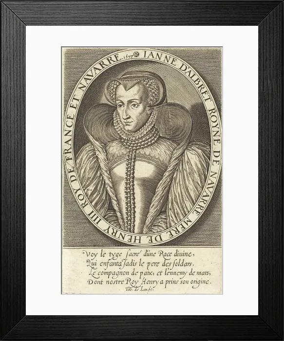 Framed Print : Jeanne d'Albret, Queen of Navarre, 1597. Creator: Thomas de Leu Framed Print : Jeanne d'Albret, Queen of Navarre, 1597. Creator: Thomas de Leu