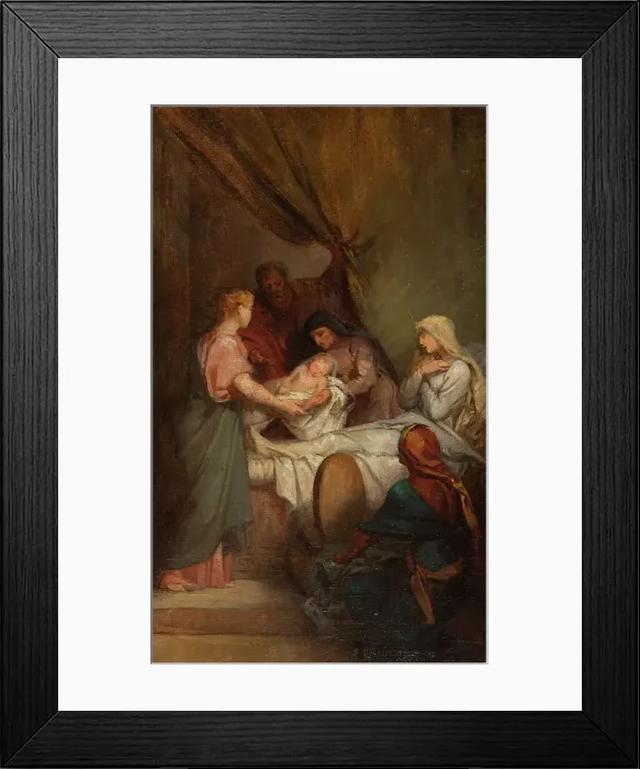 Framed Print : Esquisse pour l'église Notre-Dame-de-Clignancourt : La Naissance de la Vierge, 1866. Creator: Nélie Barbe Hyacinthe Jacquemart Framed Print : Esquisse pour l'église Notre-Dame-de-Clignancourt : La Naissance de la Vierge, 1866. Creator: Nélie Barbe Hyacinthe Jacquemart