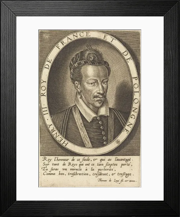Framed Print : Henri III, King of France. Creator: Thomas de Leu Framed Print : Henri III, King of France. Creator: Thomas de Leu