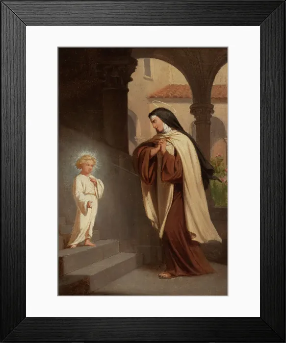 Framed Print : Esquisse pour l'église Saint-Louis-en-l'Ile : Jésus apparait à sainte Thérèse, 1866. Creator: Charles Emile Hippolyte Lecomte-Vernet Framed Print : Esquisse pour l'église Saint-Louis-en-l'Ile : Jésus apparait à sainte Thérèse, 1866. Creator: Charles Emile Hippolyte Lecomte-Vernet