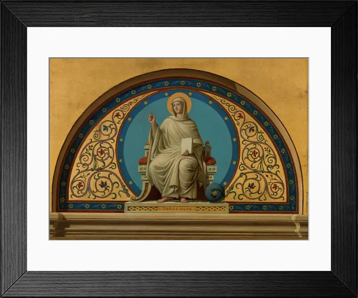 Framed Print : Sketch for the church of Saint-Ambroise : Theology, (Theologia), c.1866. Creator: Joseph-Frédéric-Charles Soulacroix Framed Print : Sketch for the church of Saint-Ambroise : Theology, (Theologia), c.1866. Creator: Joseph-Frédéric-Charles Soulacroix