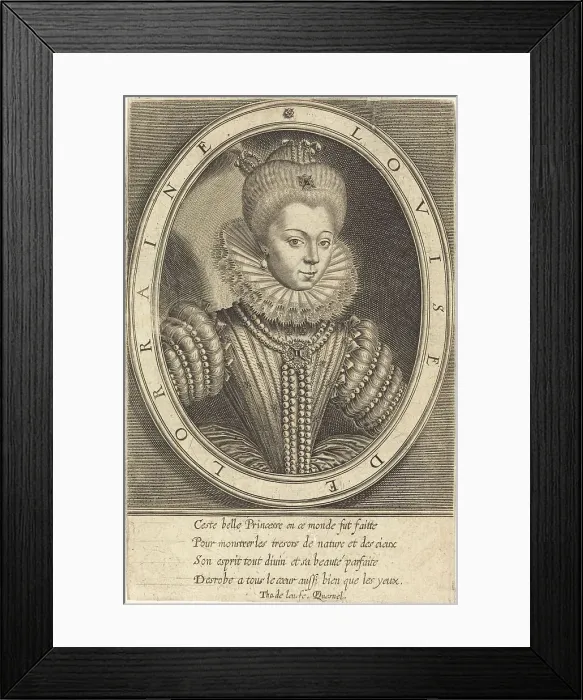 Framed Print : Louise de Lorraine. Creator: Thomas de Leu Framed Print : Louise de Lorraine. Creator: Thomas de Leu