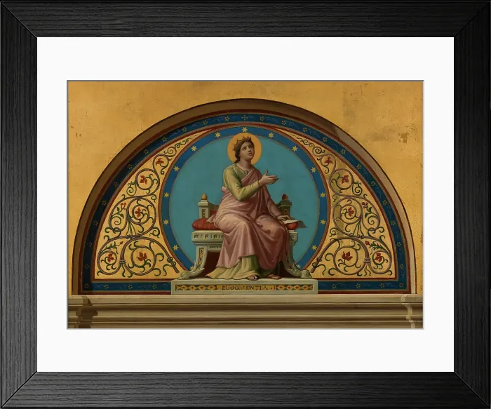 Framed Print : Sketch for the church of Saint-Ambroise : Eloquence, c.1866. Creator: Joseph-Frédéric-Charles Soulacroix Framed Print : Sketch for the church of Saint-Ambroise : Eloquence, c.1866. Creator: Joseph-Frédéric-Charles Soulacroix