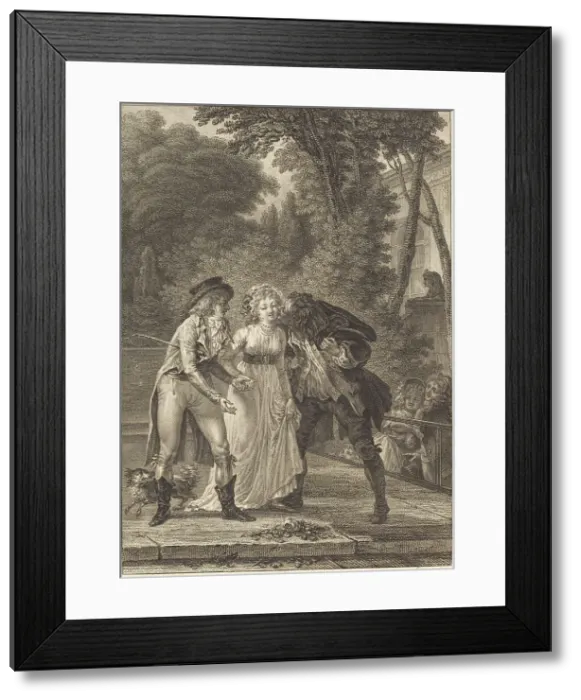 Framed Print : Le baiser rendu: Le baiser rendu. Creator: Charles Louis Lingée Framed Print : Le baiser rendu: Le baiser rendu. Creator: Charles Louis Lingée