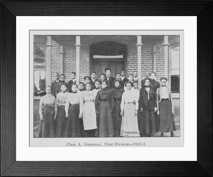Framed Print : Class A, Grammar, First Division- 1902-3, 1903. Creator: Unknown Framed Print : Class A, Grammar, First Division- 1902-3, 1903. Creator: Unknown