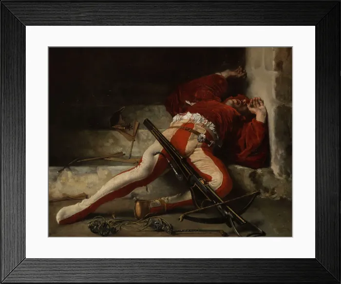 Framed Print : Le Guet-apens, 1869. Creator: Louis Leloir Framed Print : Le Guet-apens, 1869. Creator: Louis Leloir