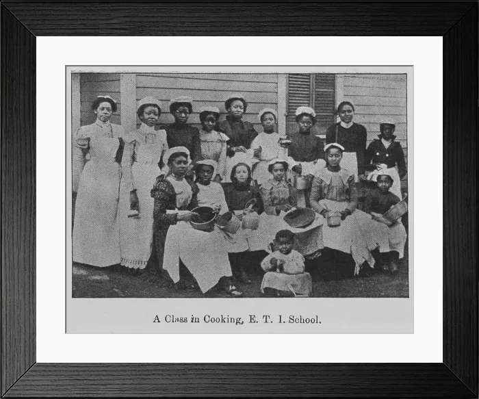 Framed Print : A Class in Cooking, E. T. I. School, 1903. Creator: Unknown