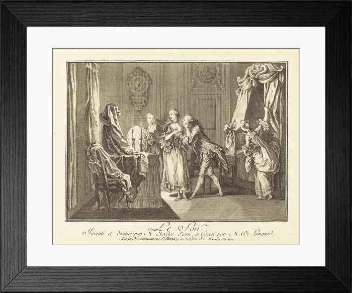 Framed Print : Le soir. Creators: Joseph de Longueil, Charles Eisen