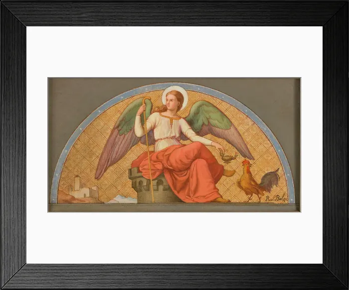 Framed Print : Esquisse pour l'église Saint-Joseph : L'Ange de douceur et de chasteté - Apothéose... 1870. Creator: Jean-Paul-Etienne Balze Framed Print : Esquisse pour l'église Saint-Joseph : L'Ange de douceur et de chasteté - Apothéose... 1870. Creator: Jean-Paul-Etienne Balze