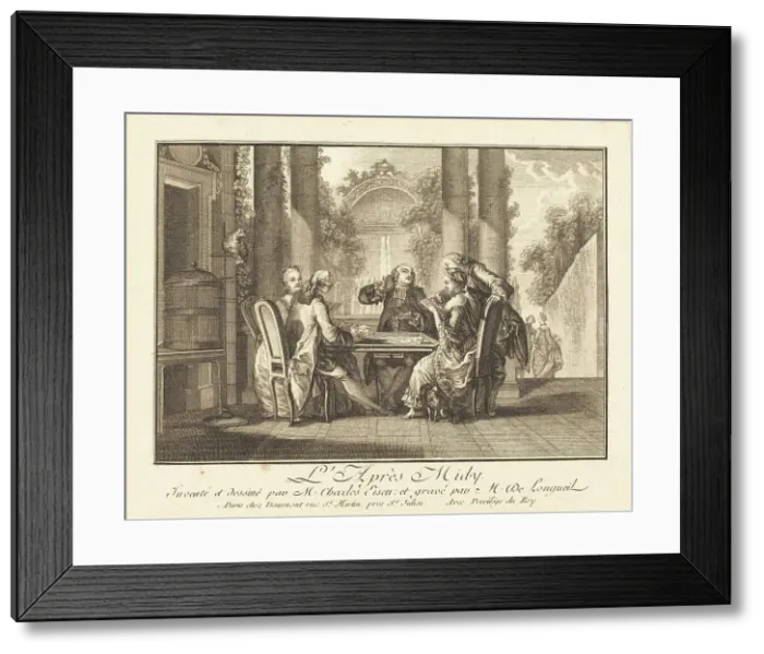 Framed Print : L'apres-midi. Creators: Joseph de Longueil, Charles Eisen Framed Print : L'apres-midi. Creators: Joseph de Longueil, Charles Eisen