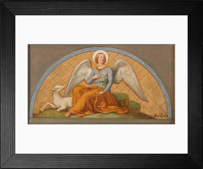 Framed Print : Esquisse pour l'église Saint-Joseph : L'Ange de douceur et de chasteté - Apothéose... 1870. Creator: Jean-Paul-Etienne Balze Framed Print : Esquisse pour l'église Saint-Joseph : L'Ange de douceur et de chasteté - Apothéose... 1870. Creator: Jean-Paul-Etienne Balze