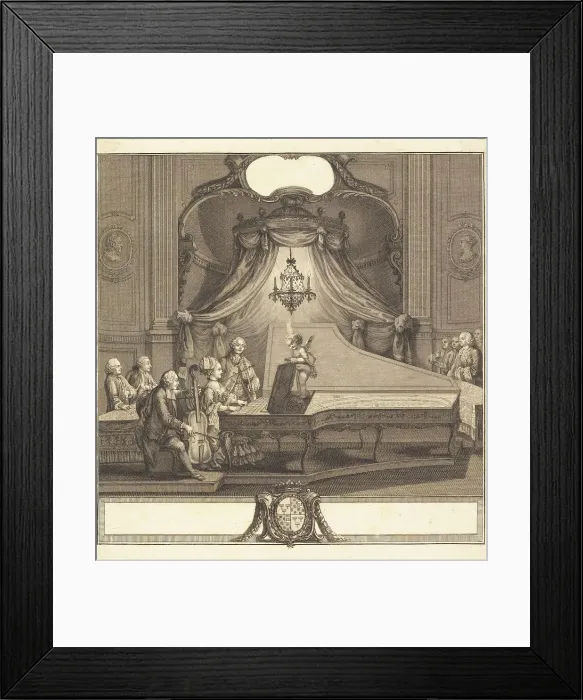Framed Print : Le concert mecanique, 1769. Creators: Joseph de Longueil, Charles Eisen Framed Print : Le concert mecanique, 1769. Creators: Joseph de Longueil, Charles Eisen