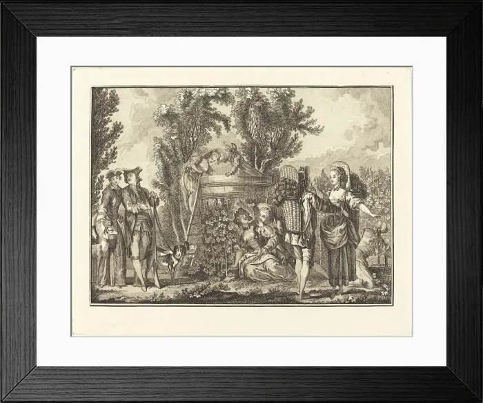 Framed Print : L'automne. Creators: Joseph de Longueil, Charles Eisen Framed Print : L'automne. Creators: Joseph de Longueil, Charles Eisen