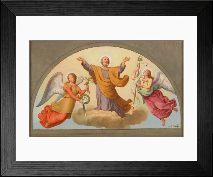 Framed Print : Esquisse pour l'église Saint-Joseph : L'Ange de douceur et de chasteté - Apothéose... 1870. Creator: Jean-Paul-Etienne Balze Framed Print : Esquisse pour l'église Saint-Joseph : L'Ange de douceur et de chasteté - Apothéose... 1870. Creator: Jean-Paul-Etienne Balze