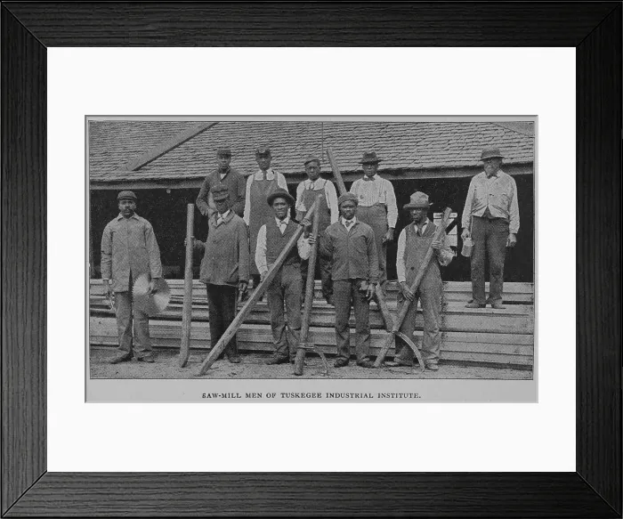 Framed Print : Saw-mill men of Tuskegee Industrial Institute, 1902. Creator: Unknown Framed Print : Saw-mill men of Tuskegee Industrial Institute, 1902. Creator: Unknown
