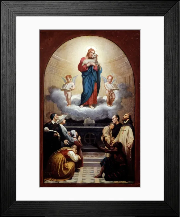 Framed Print : Esquisse pour l'église de la Trinité : Le Bon pasteur, 1870. Creator: Romain Cazes Framed Print : Esquisse pour l'église de la Trinité : Le Bon pasteur, 1870. Creator: Romain Cazes