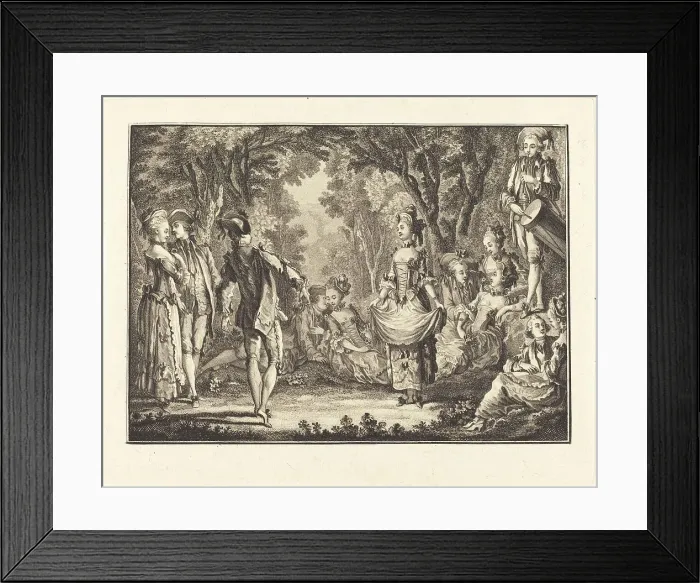 Framed Print : Country Dance. Creators: Joseph de Longueil, Charles Eisen Framed Print : Country Dance. Creators: Joseph de Longueil, Charles Eisen