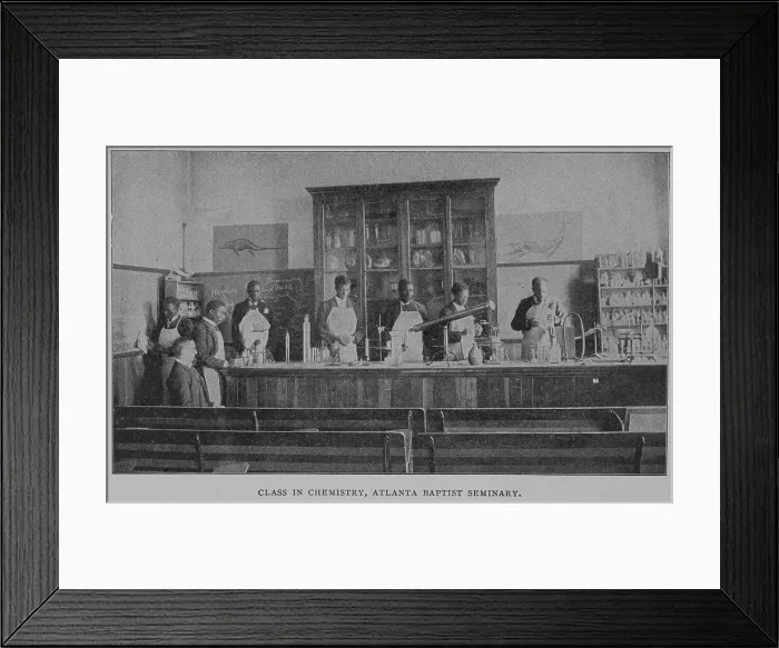Framed Print : Class in chemistry, Atlanta Baptist Seminary, 1902. Creator: Unknown Framed Print : Class in chemistry, Atlanta Baptist Seminary, 1902. Creator: Unknown