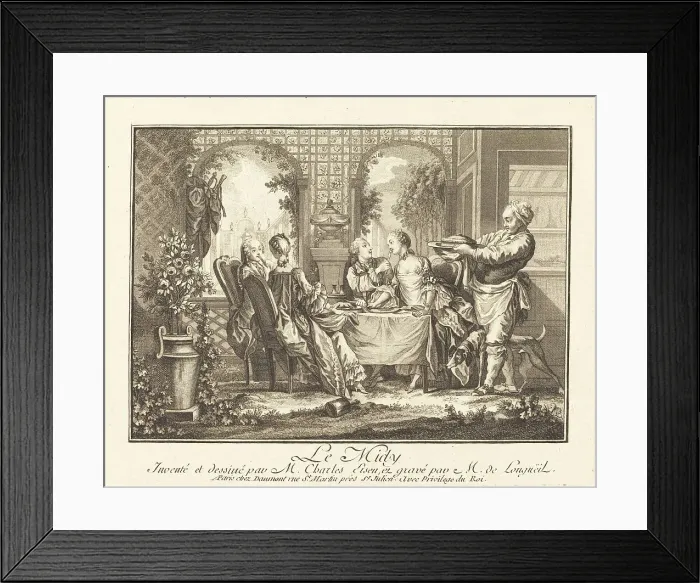Framed Print : Le midi. Creators: Joseph de Longueil, Charles Eisen Framed Print : Le midi. Creators: Joseph de Longueil, Charles Eisen