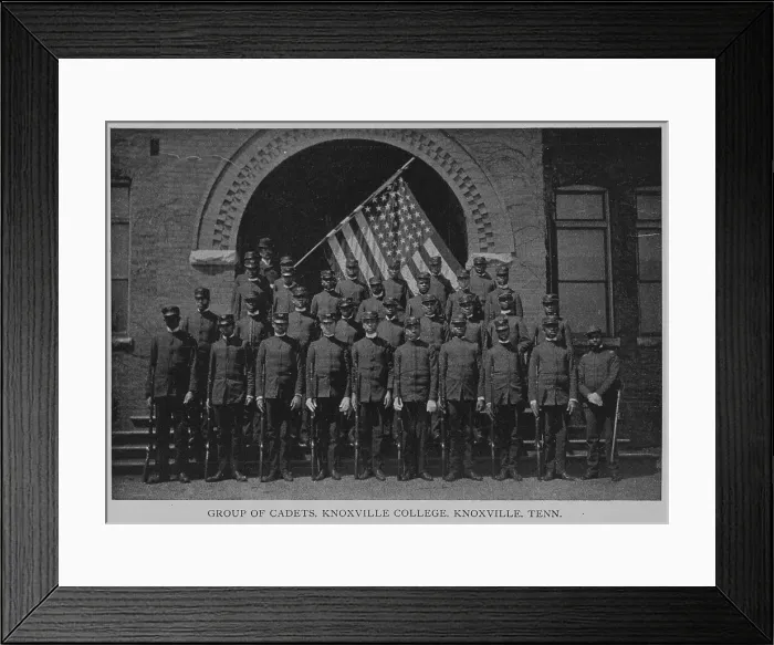 Framed Print : Group of cadets, Knoxville College, Knoxville, Tenn. 1902. Creator: Unknown Framed Print : Group of cadets, Knoxville College, Knoxville, Tenn. 1902. Creator: Unknown