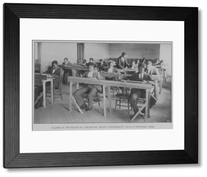 Framed Print : Class in mechanical drawing, Rust University, Holly Springs, Miss. 1902. Creator: Unknown Framed Print : Class in mechanical drawing, Rust University, Holly Springs, Miss. 1902. Creator: Unknown