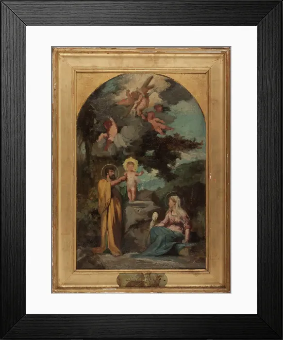 Framed Print : Sketch for the church of the Trinity : the Holy Family, 1870. Creator: Eugène Romain Thirion Framed Print : Sketch for the church of the Trinity : the Holy Family, 1870. Creator: Eugène Romain Thirion