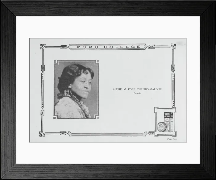 Framed Print : Anne M. Pope Turnbo-Malone; Founder, 1922. Creator: Unknown Framed Print : Anne M. Pope Turnbo-Malone; Founder, 1922. Creator: Unknown
