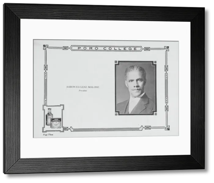 Framed Print : Aaron Eugene Malone; President, 1922. Creator: Unknown Framed Print : Aaron Eugene Malone; President, 1922. Creator: Unknown