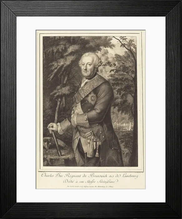 Framed Print : Charles Duc Regnant de Brunswick. Creator: Antoine de Marcenay Ghuy Framed Print : Charles Duc Regnant de Brunswick. Creator: Antoine de Marcenay Ghuy