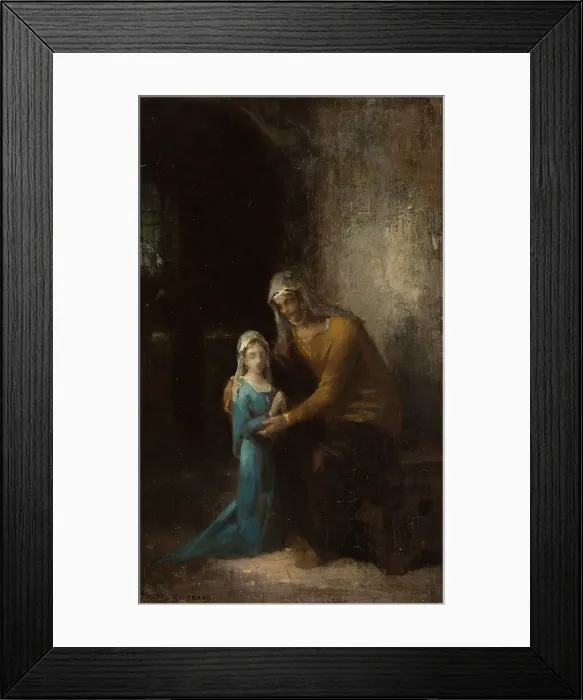 Framed Print : Sketch for the church of Saint-Louis-d'Antin - the Education of the Virgin, 1872. Creator: James Bertrand Framed Print : Sketch for the church of Saint-Louis-d'Antin - the Education of the Virgin, 1872. Creator: James Bertrand