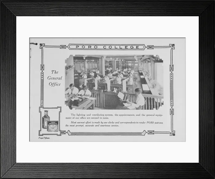 Framed Print : Poro College; The general office, 1922. Creator: Unknown Framed Print : Poro College; The general office, 1922. Creator: Unknown