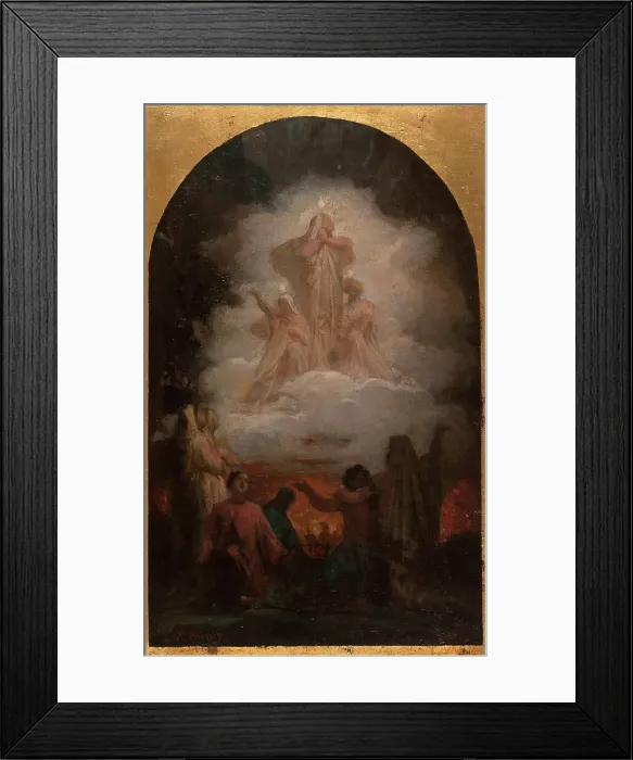 Framed Print : Esquisse pour l'église de la Trinité : Les Âmes du Purgatoire, 1872. Creator: Pierre-Nicolas Brisset Framed Print : Esquisse pour l'église de la Trinité : Les Âmes du Purgatoire, 1872. Creator: Pierre-Nicolas Brisset