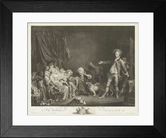 Framed Print : La mére bienaimée (The Well-Loved Mother), 1775. Creator: Jean Massard Framed Print : La mére bienaimée (The Well-Loved Mother), 1775. Creator: Jean Massard