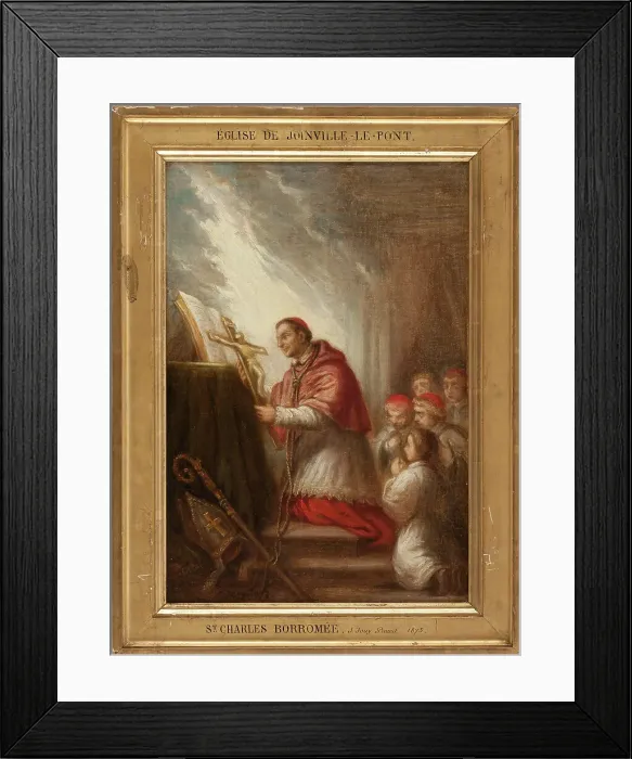 Framed Print : Esquisse pour l'église de Joinville-le-Pont : Saint Charles Borromée, 1873. Creator: Joseph-Nicolas Jouy Framed Print : Esquisse pour l'église de Joinville-le-Pont : Saint Charles Borromée, 1873. Creator: Joseph-Nicolas Jouy