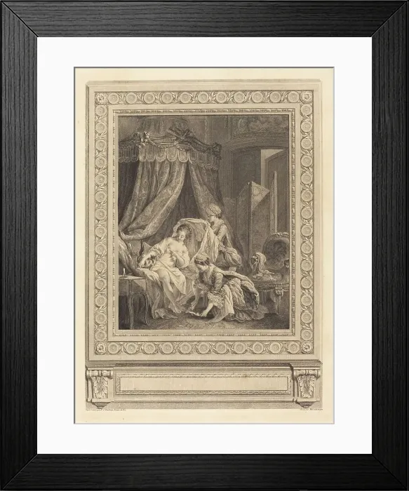 Framed Print : Le lever, 1771. Creator: Jean Massard Framed Print : Le lever, 1771. Creator: Jean Massard