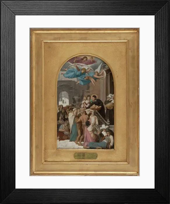 Framed Print : Esquisse pour l'église de la Trinité : Saint Vincent de Paul secourant les Lorrains après... 1873. Creator: Jean Lecomte du Nouy Framed Print : Esquisse pour l'église de la Trinité : Saint Vincent de Paul secourant les Lorrains après... 1873. Creator: Jean Lecomte du Nouy