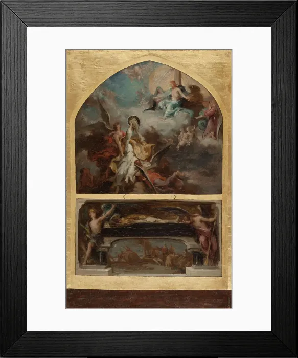 Framed Print : Esquisse pour l'église Saint-Merri : Résurrection et Apothéose de saint Denis, 1873. Creator: Henri Leopold Levy Framed Print : Esquisse pour l'église Saint-Merri : Résurrection et Apothéose de saint Denis, 1873. Creator: Henri Leopold Levy