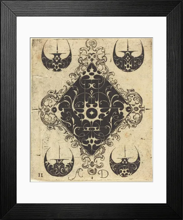 Framed Print : Ornament. Creator: Master AD Framed Print : Ornament. Creator: Master AD