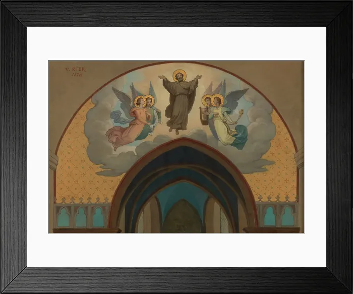 Framed Print : Esquisse pour l'église de l'Häy-les-Roses : Glorification de Saint Léonard, 1873. Creator: Victor Casimir Zier Framed Print : Esquisse pour l'église de l'Häy-les-Roses : Glorification de Saint Léonard, 1873. Creator: Victor Casimir Zier