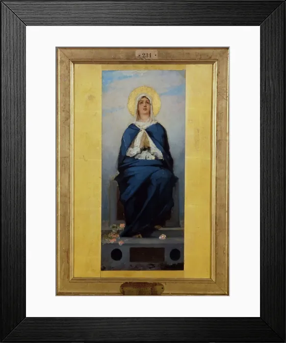 Framed Print : Esquisse pour l'église de Clichy-la-Garenne : L'Immaculée Conception, 1874. Creator: Jean Joseph Benjamin Constant Framed Print : Esquisse pour l'église de Clichy-la-Garenne : L'Immaculée Conception, 1874. Creator: Jean Joseph Benjamin Constant