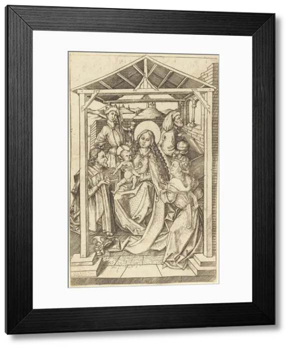 Framed Print : The Adoration of the Magi, c. 1460 / 1465. Creator: Master ES Framed Print : The Adoration of the Magi, c. 1460 / 1465. Creator: Master ES
