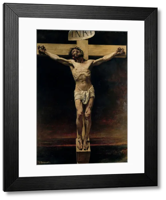 Framed Print : Le Christ en croix, 1874. Creator: Leon Joseph Florentin Bonnat Framed Print : Le Christ en croix, 1874. Creator: Leon Joseph Florentin Bonnat